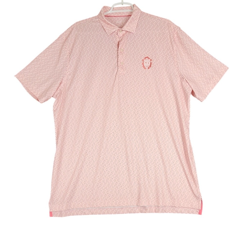 Johnnie-O Strawberry Print Polo Shirt Mens XL Golf Casual